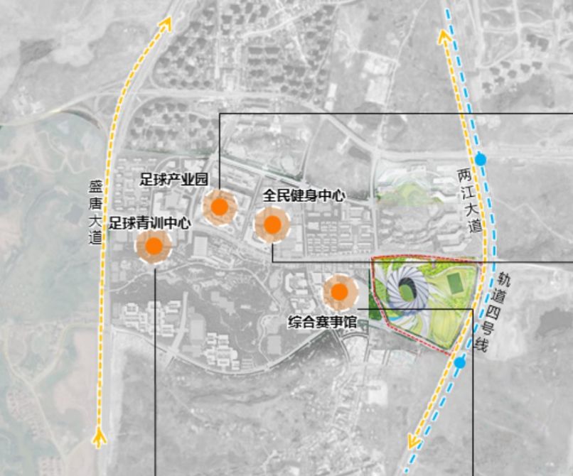 重庆市第一座专业足球场将落户两江新区龙兴片区